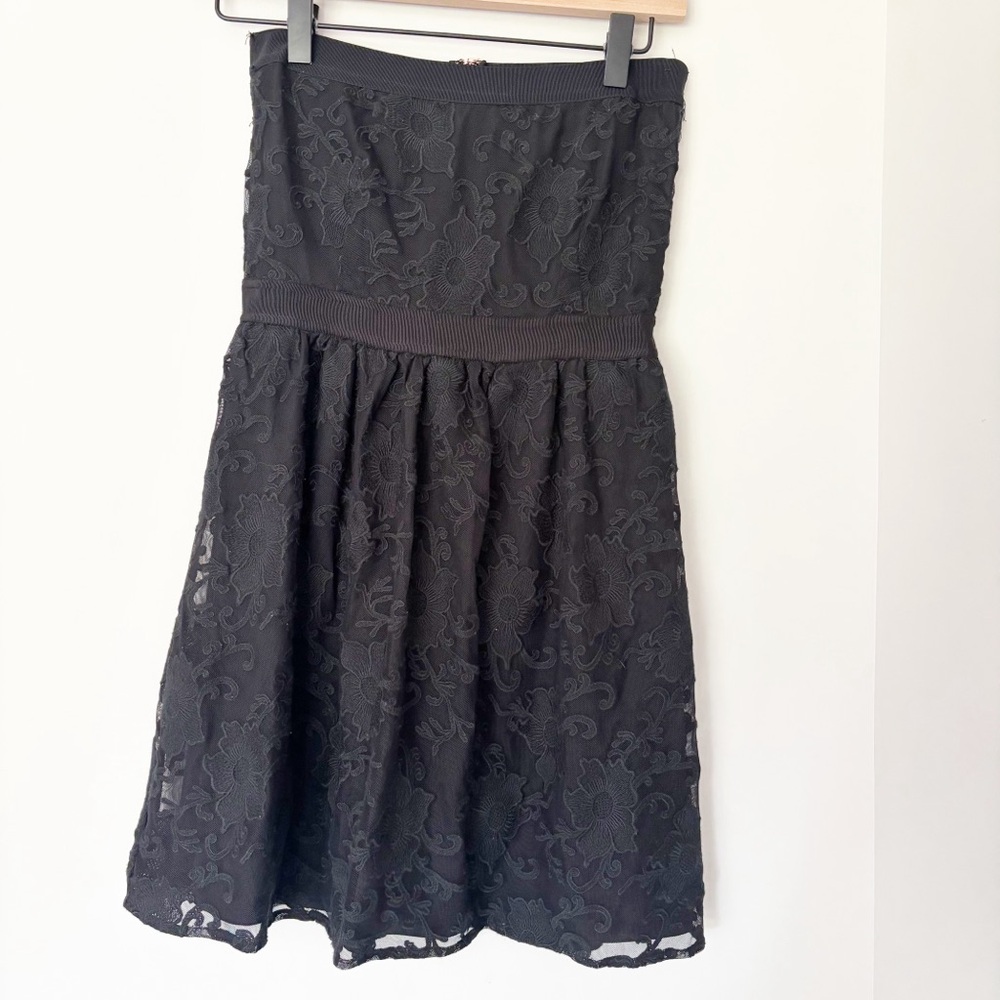 For Love & Lemons  Black Strapless lace Dress sz. S